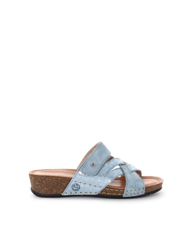 SANDALO CON STRAP FLY FLOT DONNA AZZURRO