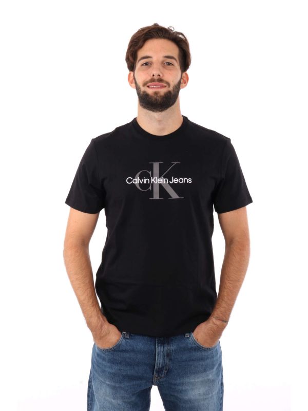 T-SHIRT MONOGRAMMA HERO CALVIN KLEIN JEANS DA UOMO NERO