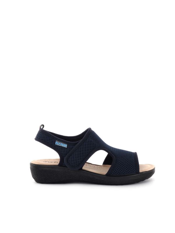 CIABATTA IN RETE ELASTICA CON STRAP FLY FLOT DONNA BLU