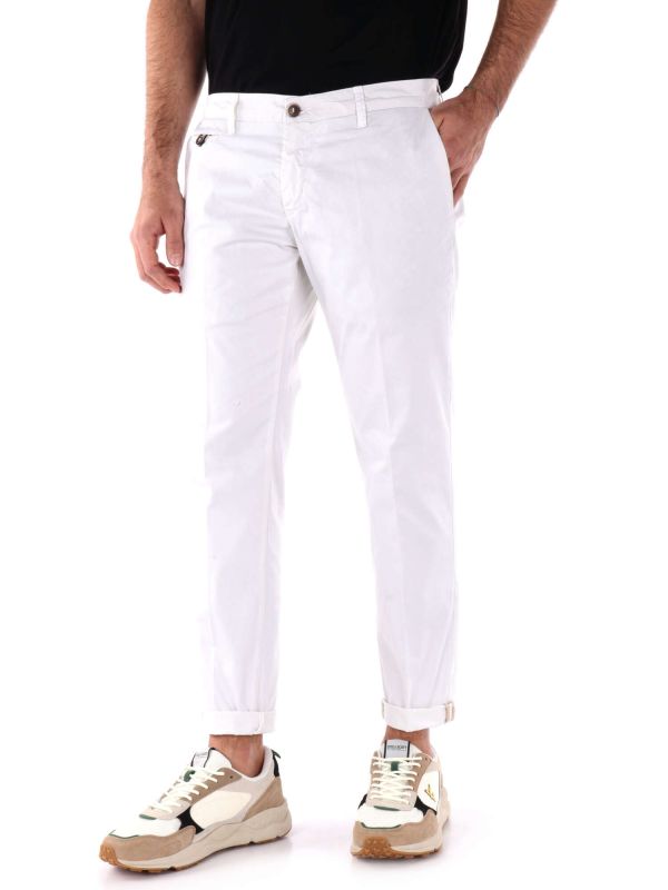 PANTALONE ZETA FB UOMO BIANCO