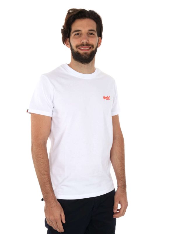 T-SHIRT ESSENTIAL LOGO SUPERDRY UOMO BIANCO