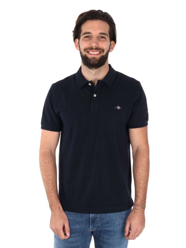 POLO IN PIQUE GANT UOMO BLU
