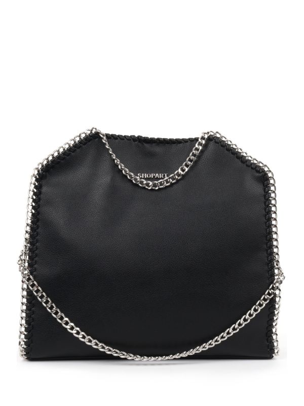 BORSA CON CATENA SHOP ART DONNA NERO