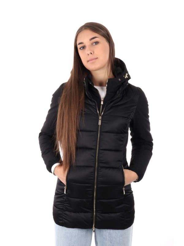 GIACCONE MEDIA LUNGHEZZA YES-ZEE DONNA NERO