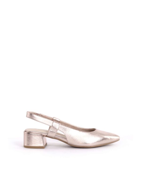 SLINGBACK CON TACCO LARGO MARCO TOZZI DONNA PLATINO