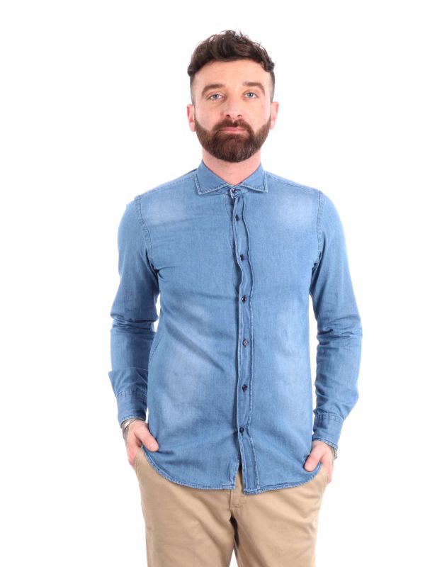 CAMICIA IN JEANS FB DA RAGAZZO JEANS CHIARO PIPER 02 Online a