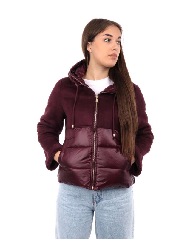 GIUBBOTTO TEDDY CON INSERTI YES-ZEE DONNA PRUGNA