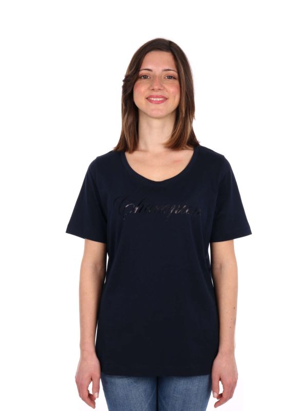 T-SHIRT DONNA EASY CHAMPION - BLU