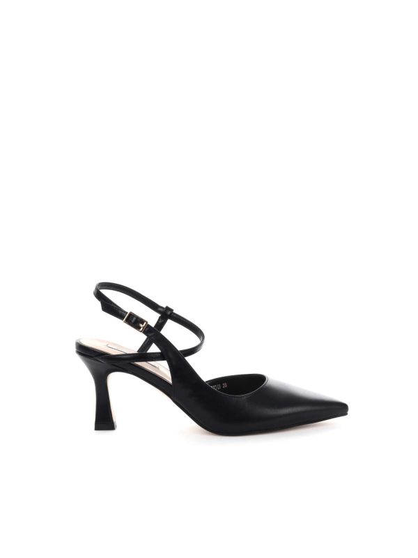SLINGBACK CON CINTURINO INTRECCIATO QUEEN HELENA DONNA NERO