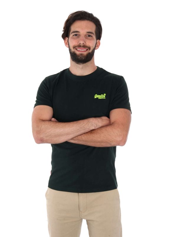 T-SHIRT ESSENTIAL LOGO SUPERDRY UOMO VERDE