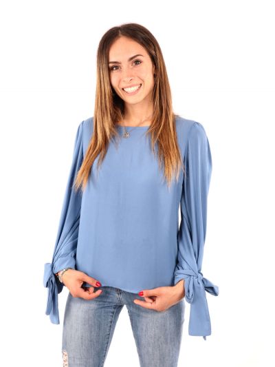 Donna Abbigliamento da T-shirt e top da Bluse Blusa Gaia a stampa in cotoneVeronica Beard in Cotone di colore Blu 