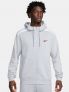 NIKE NSW SP FLC FZ - GRIGIO-BIANCO - 0