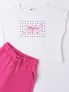 IDO BTS T-SHIRT+SHOR - BIANCO FUXIA - 1