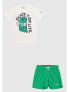 CHAMPION B T-SH+COST - BIANCO-VERDE - 0