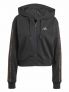 ADIDAS FELPA ZIP+CAP - NERO - 1