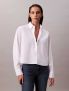 CK SOLID BOXY CROPPE - BIANCO - 0