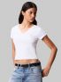 CK WOVEN LABEL RIB - BIANCO - 0
